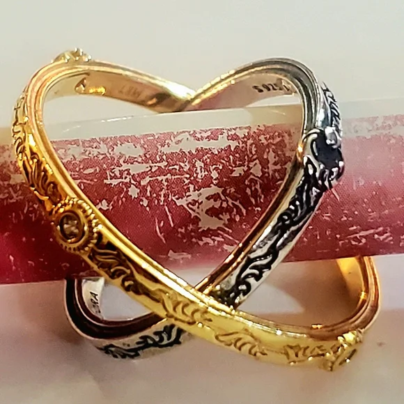 Authentic NEW Pandora Game of Thrones Spinning Astrolabe Ring 14GP CZ S925ALE - Picture 9 of 11